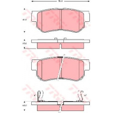 GDB3387 TRW Комплект тормозных колодок, дисковый тормоз