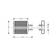 DWA6027 AVA Теплообменник, отопление салона