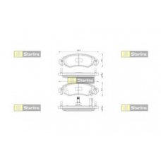 BD S263 STARLINE Комплект тормозных колодок, дисковый тормоз