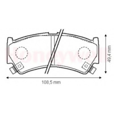 572433B BENDIX Комплект тормозных колодок, дисковый тормоз