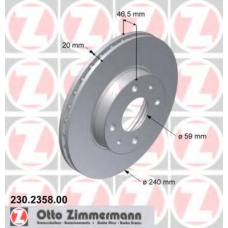 230.2358.00 ZIMMERMANN Тормозной диск