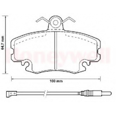 571526X BENDIX Комплект тормозных колодок, дисковый тормоз