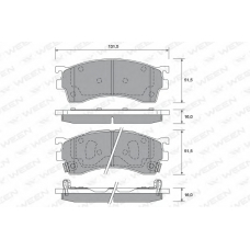 151-2202 WEEN Комплект тормозных колодок, дисковый тормоз