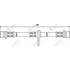 HOS3259 APEC Тормозной шланг