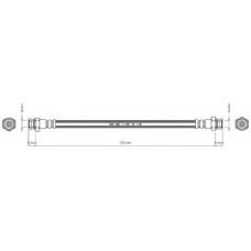 VBH870 MOTAQUIP Тормозной шланг
