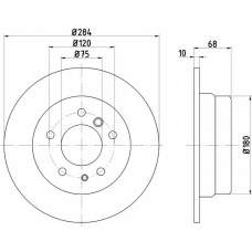 8DD 355 100-661 HELLA PAGID Тормозной диск