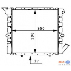 8MK 376 716-051 HELLA Радиатор, охлаждение двигателя