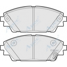 PAD1968 APEC Комплект тормозных колодок, дисковый тормоз