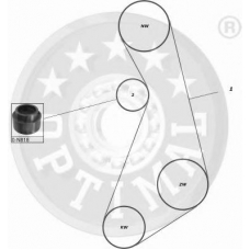 SK-1138 OPTIMAL Комплект ремня грм