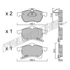267.0 TRUSTING Комплект тормозных колодок, дисковый тормоз
