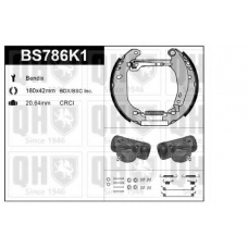 BS786K1 QUINTON HAZELL Комплект тормозов, барабанный тормозной механизм