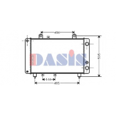 060140N AKS DASIS Радиатор, охлаждение двигателя