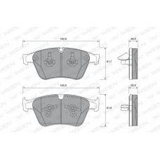 151-2701 WEEN Комплект тормозных колодок, дисковый тормоз