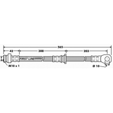 FBH7504 FIRST LINE Тормозной шланг