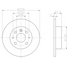 8DD 355 104-851 HELLA Тормозной диск