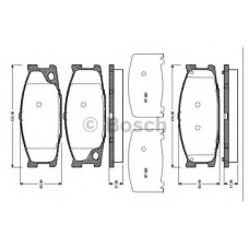 0 986 TB2 608 BOSCH Комплект тормозных колодок, дисковый тормоз