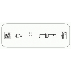 JP122 JANMOR Комплект проводов зажигания