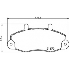 8DB 355 006-391 HELLA Комплект тормозных колодок, дисковый тормоз