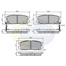 CBP3461 COMLINE Комплект тормозных колодок, дисковый тормоз
