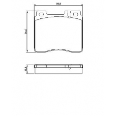 0 986 460 976 BOSCH Комплект тормозных колодок, дисковый тормоз