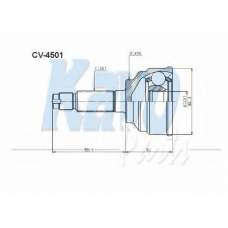 CV-4501 KAVO PARTS Шарнирный комплект, приводной вал