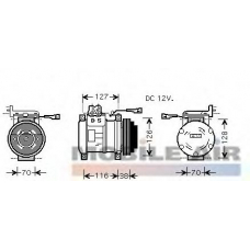 2800K075 VAN WEZEL Компрессор, кондиционер