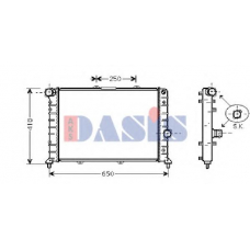 300004N AKS DASIS Радиатор, охлаждение двигателя