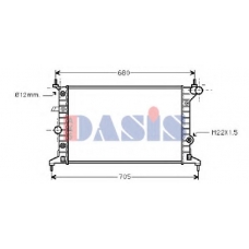 150800N AKS DASIS Радиатор, охлаждение двигателя
