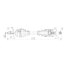 DRS6390.00 OPEN PARTS Приводной вал