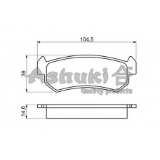 1083-3090J ASHUKI Комплект тормозных колодок, дисковый тормоз