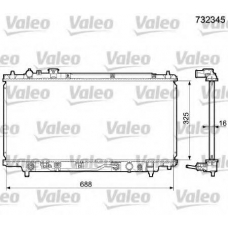 732345 VALEO Радиатор, охлаждение двигателя