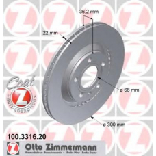 100.3316.20 ZIMMERMANN Тормозной диск