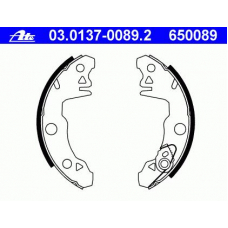 03.0137-0089.2 ATE Комплект тормозных колодок
