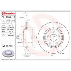 09.A031.11 BREMBO Тормозной диск