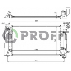 PR 1835A3 PROFIT Радиатор, охлаждение двигателя