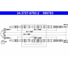 24.3727-0783.2 ATE Трос, стояночная тормозная система