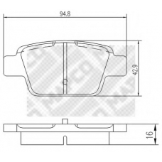 6730 MAPCO Комплект тормозных колодок, дисковый тормоз