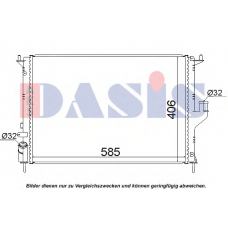 180081N AKS DASIS Радиатор, охлаждение двигателя