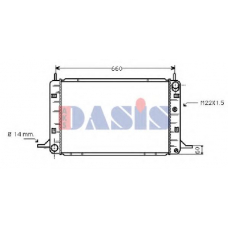 092650N AKS DASIS Радиатор, охлаждение двигателя