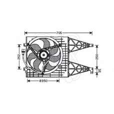 32VB009 ELECTRO AUTO Вентилятор, охлаждение двигателя