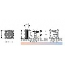 0900K209 VAN WEZEL Компрессор, кондиционер