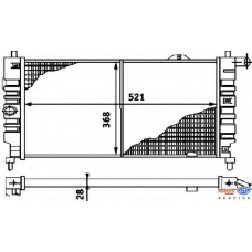 8MK 376 715-681 HELLA Радиатор, охлаждение двигателя