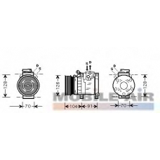 0200K167 VAN WEZEL Компрессор, кондиционер