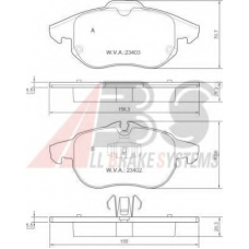 P 59 043 ABS Комплект тормозных колодок, дисковый тормоз