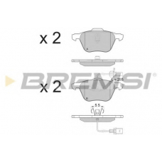 BP3076 BREMSI Комплект тормозных колодок, дисковый тормоз