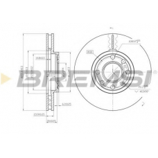 DBB041V BREMSI Тормозной диск