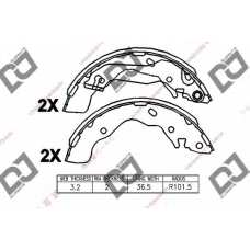 BS1210 DJ PARTS Комплект тормозных колодок