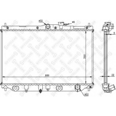 10-25032-SX STELLOX Радиатор, охлаждение двигателя