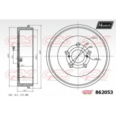 862053.0000 MAXTECH Тормозной барабан