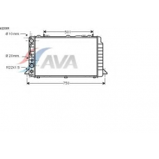AI2089 AVA Радиатор, охлаждение двигателя